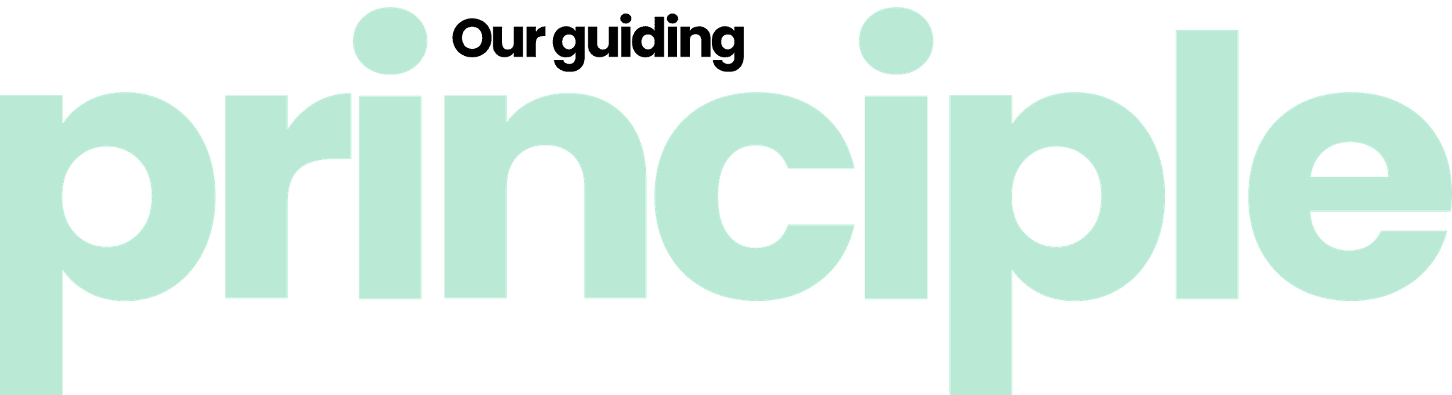 Our Guiding Principle