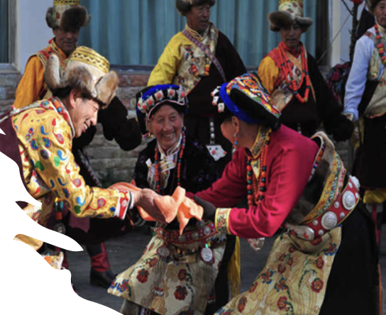 Tibetan cultural dance in Jiuzhaigou